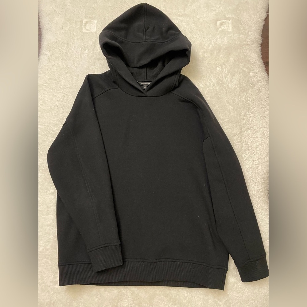 Banana Republic Black Fleece Oversized Hoodie, Women Size Large